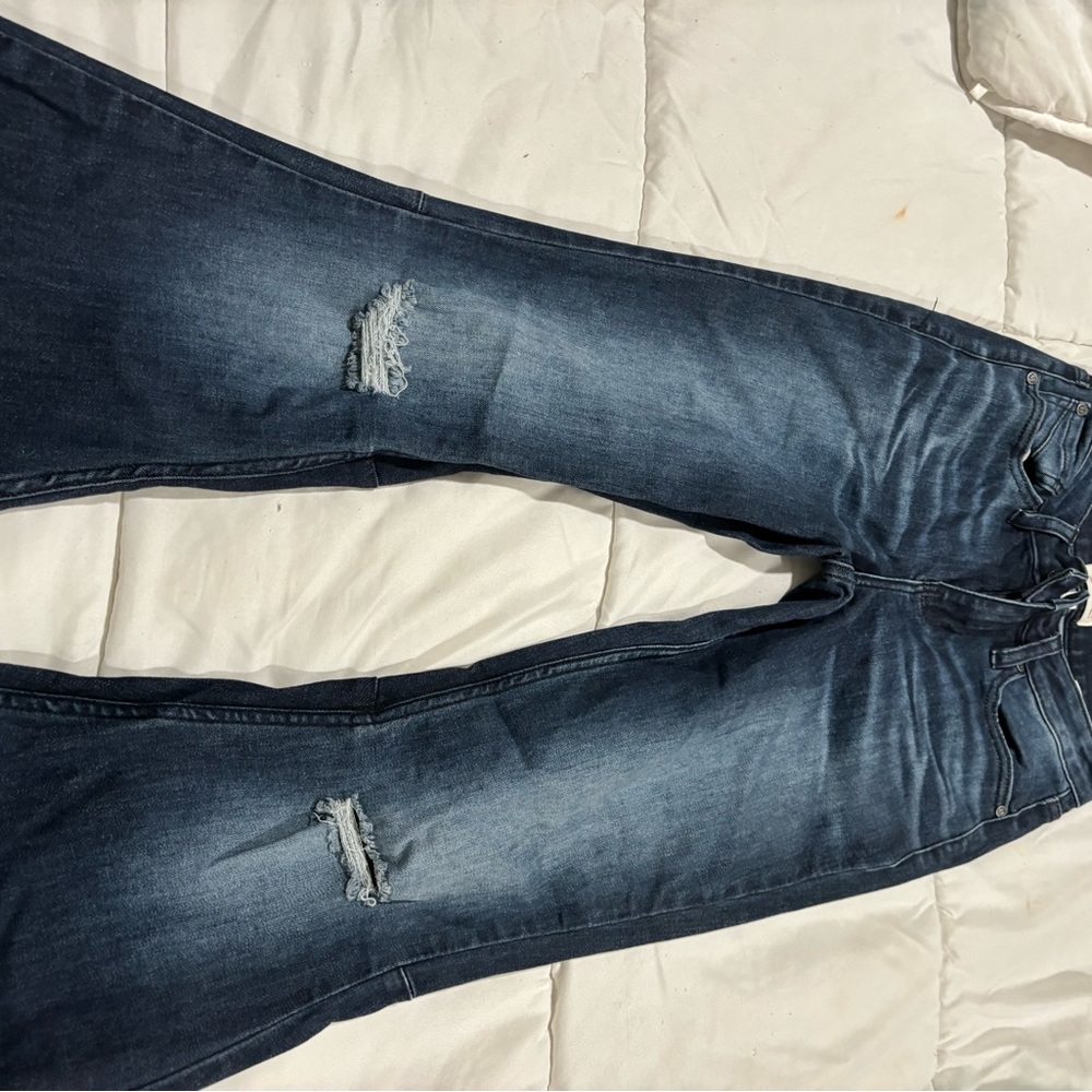 Fashion Nova Blue Flare Wide Leg Jeans